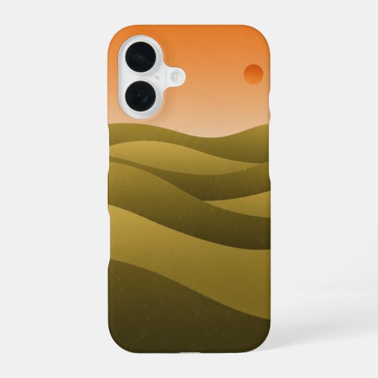 Coque iPhone 16 Collines Olives Rétro (Verso)
