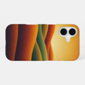Coque iPhone 16 Collines Rétro Dorées (Verso Horizontal)