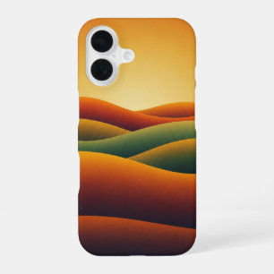 Coque iPhone 16 Collines Rétro Dorées