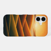 Coque iPhone 16 Collines vintage aux tons chauds (Verso Horizontal)