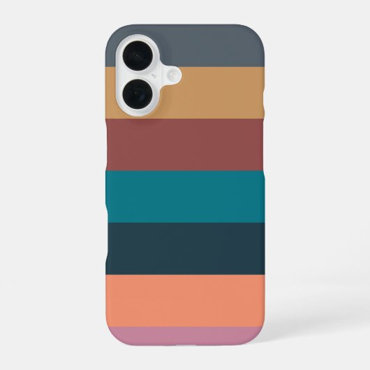 Coque iPhone 16 color stripes colorful pastel (Verso)