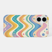 Coque iPhone 16 Coloré Wavy Chevron Zigzag (Verso Horizontal)