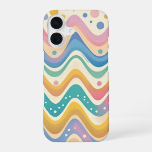 Coque iPhone 16 Coloré Wavy Chevron Zigzag