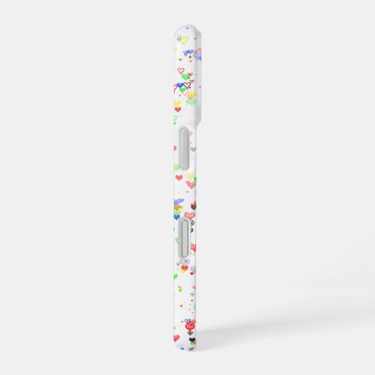 Coque iPhone 16 Colorful Hearts Phone Case (Côté droit)