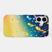 Coque iPhone 16 Colorful Musical Notes Sparkle Phone Case (Verso Horizontal)