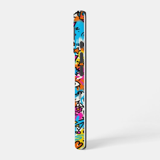 Coque iPhone 16 Colourful Neon Robot Pattern iPhone 16 case (Côté gauche)