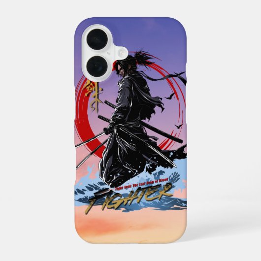 Coque iPhone 16 Combattant à l'épée (Verso)