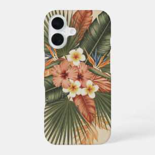 Coque iPhone 16 Composition botanique tropicale vintage