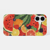 Coque iPhone 16 Composition de fruits d'été vintage (Verso Horizontal)