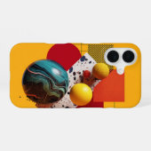 Coque iPhone 16 Composition géométrique colorée abstraite (Verso Horizontal)