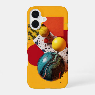 Coque iPhone 16 Composition géométrique colorée abstraite