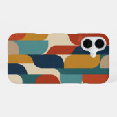 Coque iPhone 16 Composition verticale abstraite rétro (Verso Horizontal)