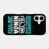 Coque iPhone 16 Comptabilité Payable Clé Titre de l'emploi Compéte (Verso Horizontal)