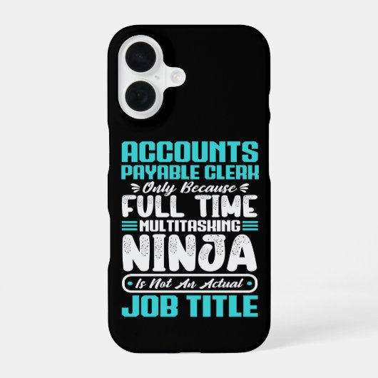 Coque iPhone 16 Comptabilité Payable Clé Titre de l'emploi Compéte (Verso)