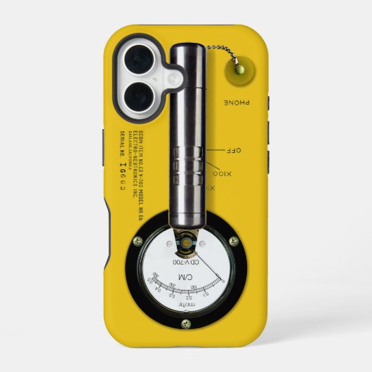 Coque iPhone 16 Compteur Geiger CD V-700 (Verso)