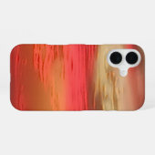 Coque iPhone 16 Conception Abstraite de Coucher de Soleil (Verso Horizontal)