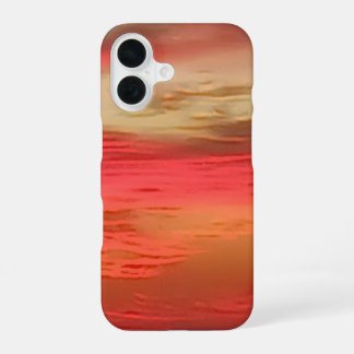 Coque iPhone 16 Conception Abstraite de Coucher de Soleil