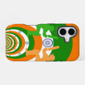 Coque iPhone 16 Conception Abstraite de l'Esprit de Cricket Indien (Verso Horizontal)