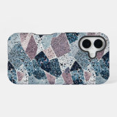 Coque iPhone 16 Conception abstraite en terrazzo (Verso Horizontal)