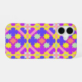 Coque iPhone 16 Conception Abstraite Géométrique Colorée (Verso Horizontal)