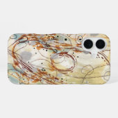 Coque iPhone 16 Conception Abstraite Ivoire Beige (Verso Horizontal)