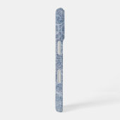 Coque iPhone 16 Conception Abstraite Sur Denim Faded (Côté droit)