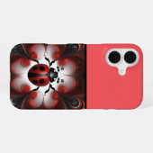 Coque iPhone 16 Conception artistique abstraite de coccinelle, (Verso Horizontal)