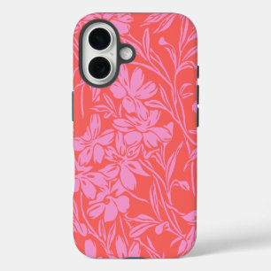 Coque iPhone 16 Conception artistique boho florale botanique en ro