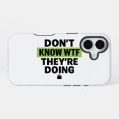 Coque iPhone 16 Conception Brat Green – Aucune idée de ce qu'ils f (Verso Horizontal)