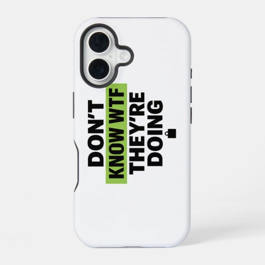 Coque iPhone 16 Conception Brat Green – Aucune idée de ce qu'ils f (Verso)