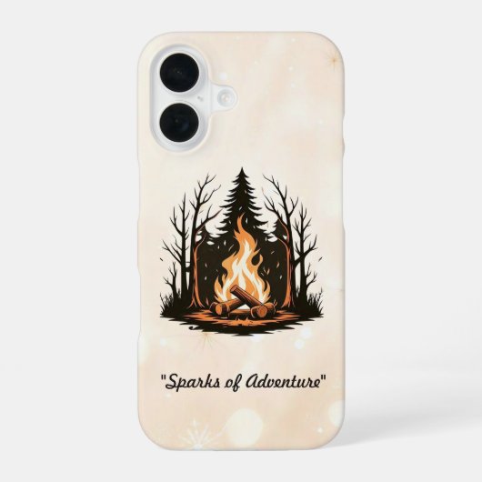 Coque iPhone 16 "Conception centrale de feu de camp" (Verso)