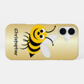 Coque iPhone 16 Conception d'abeille (Verso Horizontal)