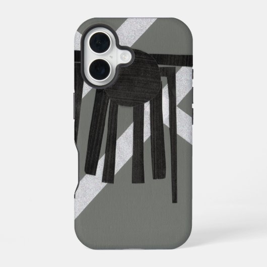 Coque iPhone 16 Conception d'araignée géométrique (Verso)