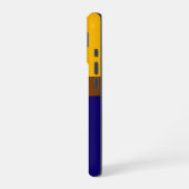 Coque iPhone 16 Conception de bloc couleur bleu jaune (Côté gauche)