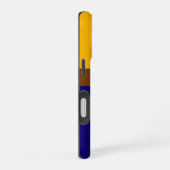 Coque iPhone 16 Conception de bloc couleur bleu jaune (Côté droit)