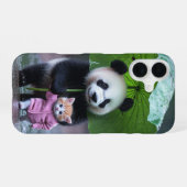 Coque iPhone 16 Conception de chat et de panda (Verso Horizontal)
