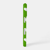 Coque iPhone 16 Conception de coeurs adorables verts blancs (Côté droit)