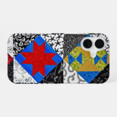Coque iPhone 16 Conception de courtepointe (Verso Horizontal)
