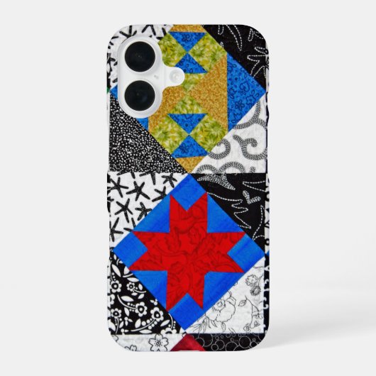 Coque iPhone 16 Conception de courtepointe (Verso)