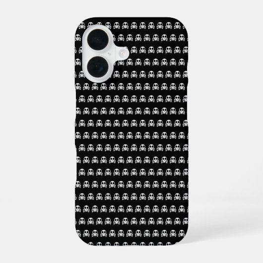 Coque iPhone 16 Conception de crâne de pirate (Verso)
