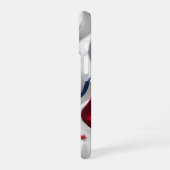 Coque iPhone 16 Conception de drapeau américain 3D (Côté gauche)