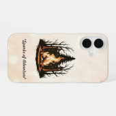 Coque iPhone 16 "Conception de feu de camp centré" (Verso Horizontal)