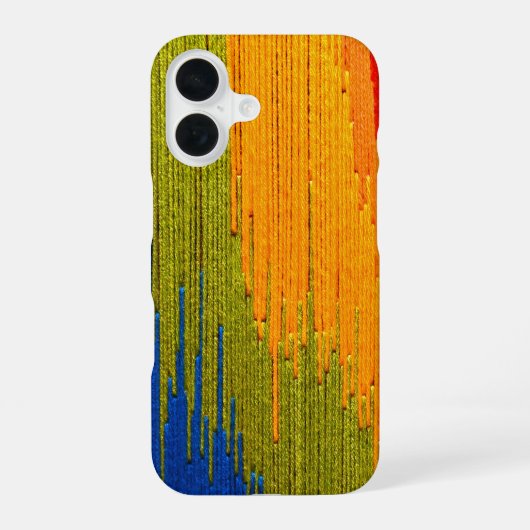 Coque iPhone 16 conception de fil abstrait (Verso)