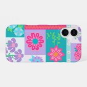 Coque iPhone 16 Conception de fleurs vibrantes en fleurs (Verso Horizontal)