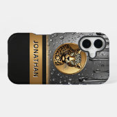 Coque iPhone 16 Conception de force de léopard 🐆 (Verso Horizontal)