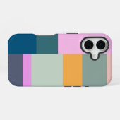 Coque iPhone 16 Conception de formes géométriques en patchwork col (Verso Horizontal)