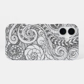 Coque iPhone 16 Conception de gribouillis (Verso Horizontal)