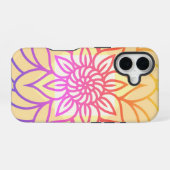 Coque iPhone 16 Conception de mandala couleur claire (Verso Horizontal)