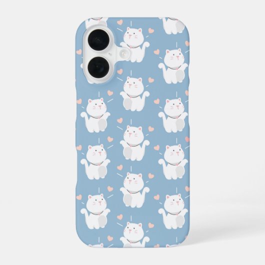Coque iPhone 16 Conception de motif de chat mignon (Verso)