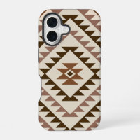 Conception de motif diamant aztéque marron+crème